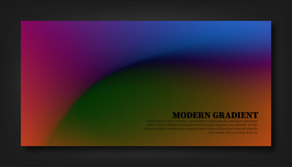 Abstract color gradient modern blurred background and film grain texture template with an elegant	