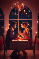 Enchanting Valentine's Day Candlelit Dinner for Romantic Couple