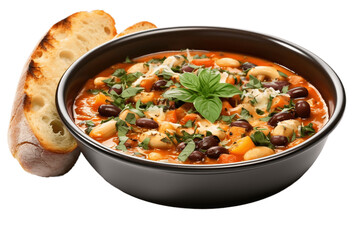 Tuscan Soup with Transparent Background. AI