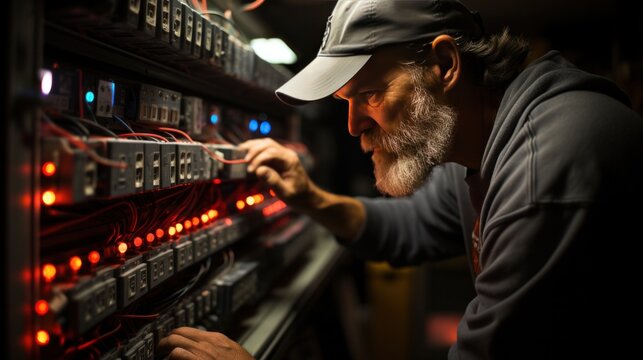 A Master Controlling The Electrical Panel In The House.