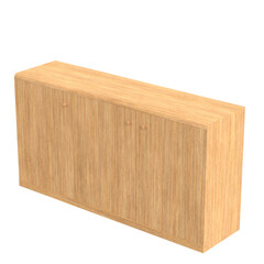 3D rendering illustration of a wooden sideboard