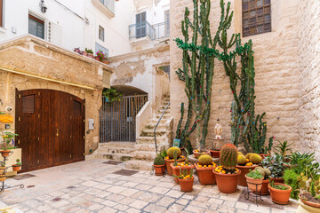 Polignano a Mare street view in Italy