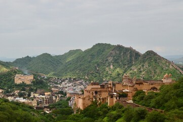 Fototapeta na wymiar Amer fort in the city Jaipur, Rajasthan, India