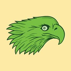 colorful eagle head hand drawn illustrations for stickers, logo, tattoo etc