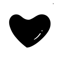 Artistic Hand Drawn Love Line in Black and White
