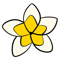 Tropical Plumeria Flower  Illustration