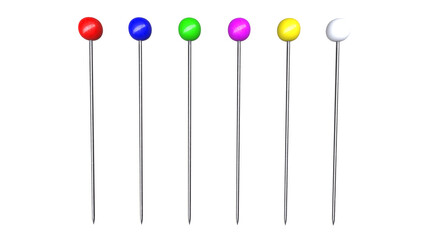 Tailor Pins 3D model render