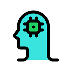 Editable artificial brain vector icon. AI technology, artificial intelligence, computer. Part of a big icon set family. Perfect for web and app interfaces, presentations, infographics, etc
