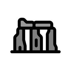 Editable rock, stone, structure vector icon. Landmark, monument, building, culture, architecture. Part of a big icon set family. Perfect for web and app interfaces, presentations, infographics, etc