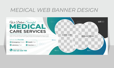 Medical social media cover web banner design