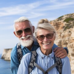 Senior Couple on Wellness Holiday, generative AI