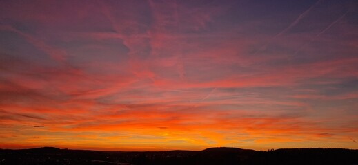 sunset in the sky