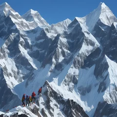 Fotobehang Lhotse   Lhotse xtreme climbers treks and expendition