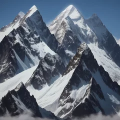 Tableaux ronds sur aluminium brossé K2 k2 the seconds hight mountain in the world