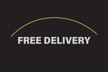 Free Delivery Service. Web Template, Vector Illustration Banner