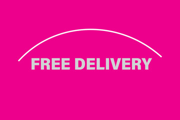 Free Delivery Service. Web Template, Vector Illustration Banner