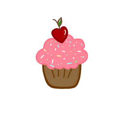 cartoon cupcake pink cute