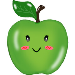 green apple cartoon
