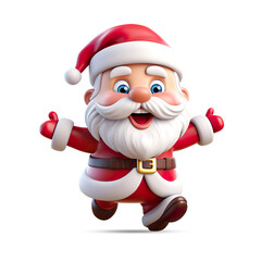 Cute 3D Santa Claus character