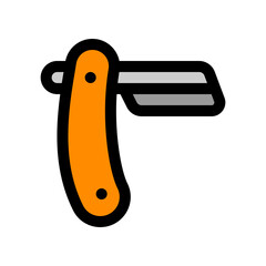 Editable straight razor vector icon. Barbershop, lifestyle, grooming. Part of a big icon set family. Perfect for web and app interfaces, presentations, infographics, etc
