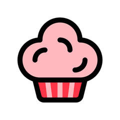 Editable muffin, cupcake, cake vector icon. Bakery, cooking, food. Part of a big icon set family. Perfect for web and app interfaces, presentations, infographics, etc