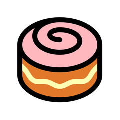 Editable swiss cinnamon roll vector icon. Bakery, cooking, food. Part of a big icon set family. Perfect for web and app interfaces, presentations, infographics, etc