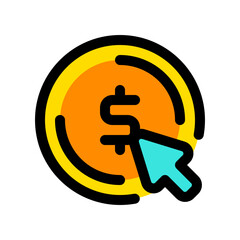 Editable pay per click vector icon. SEO, marketing, business. Part of a big icon set family. Perfect for web and app interfaces, presentations, infographics, etc