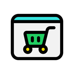 Editable online store website vector icon. SEO, marketing, business. Part of a big icon set family. Perfect for web and app interfaces, presentations, infographics, etc