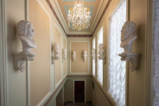 Composers Gallery with Foreign Composers Sculptures at House of the Black Heads Interior - Riga, Latvia
