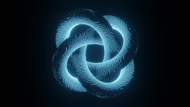 looped 3d animation. abstract background to denote the connection of relationships or the science of geometry