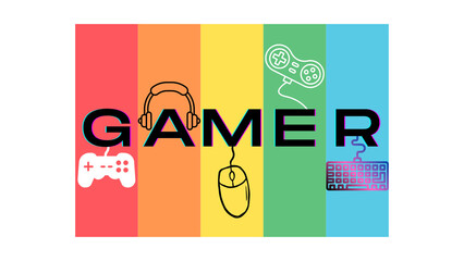 Gamer Banner - Online Gaming with Friends - Winning and having Fun - Professional Gameplay