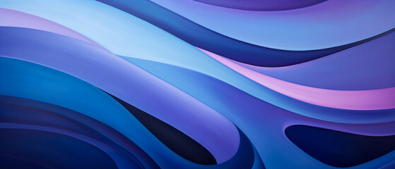 Futurystyczne tło - nowoczesne fale w odcieniach niebieskiego i fioletu. Gradienty, warstwy w ruchu.  - obrazy, fototapety, plakaty