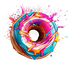 Abstract colorful Donuts