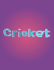 cricket  text effect