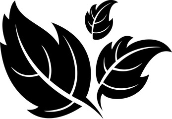 Black leaf ecology nature element vector icon, Leaf Icon, green leaf ecology nature element vector