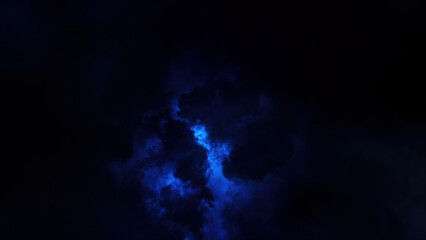 Fototapeta premium 3D rendering of thunderclouds with bright lightning flashes