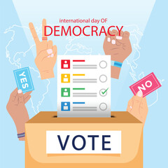 Free vector international day of democracy