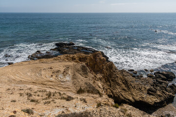 Scenic rocks near the Observation Point the the Crystal Cove Beach, Newport Coast, Newport Beach,...