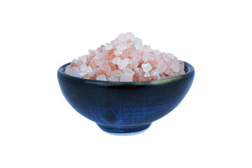 Fototapeta na wymiar Pink salt in a bowl with transparent.