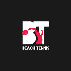 Logo template for beach tennis.