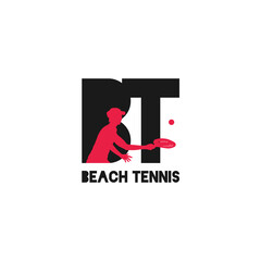 Logo template for beach tennis.