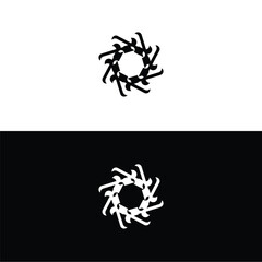 Circle vector logo template illustration . Circle icon silhouette