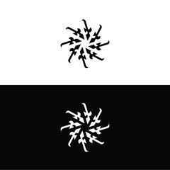 Fototapeta premium Circle vector logo template illustration . Circle icon silhouette