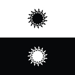 Circle vector logo template illustration . Circle icon silhouette