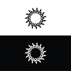 Circle vector logo template illustration . Circle icon silhouette