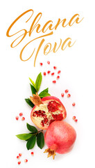 Rosh hashanah (Jewish New Year holiday) concept. Traditional symbols. Burner. Top view