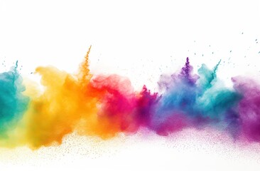 abstract background with explosion of colorful paint and powder, vibrant color texture, generative AI