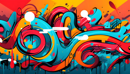 Colorful urban street art - Generativ AI
