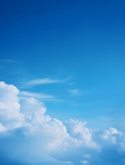 Blue sky with white clouds, flying above the clouds, picture from plane, heaven, sunny day, fair weather, bright daylight, sky with few clouds, sky gradient, sky background, nature, 