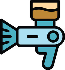 Paint gun icon outline vector. Car spray. Auto service color flat